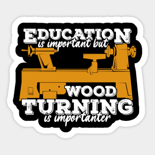 Funny Wood Turning Turner Gift Sticker